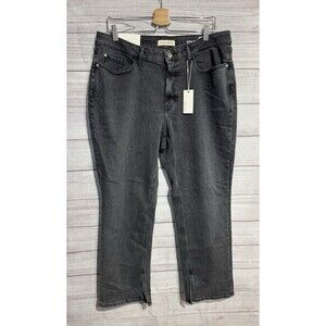 Warp + Weft  JEANS Straight High Rise  Black/GRAY  Sz 16